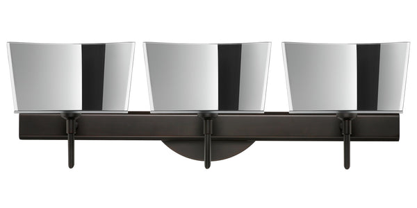 Besa - 3SW-6773MR-BR - Three Light Wall Sconce - Groove - Bronze from Lighting & Bulbs Unlimited in Charlotte, NC