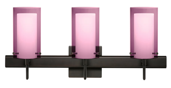 Besa - 3SW-A44007-BR-SQ - Three Light Wall Sconce - Pahu - Bronze from Lighting & Bulbs Unlimited in Charlotte, NC