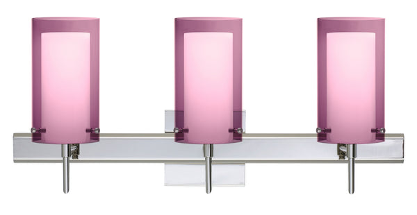 Besa - 3SW-A44007-CR-SQ - Three Light Wall Sconce - Pahu - Chrome from Lighting & Bulbs Unlimited in Charlotte, NC