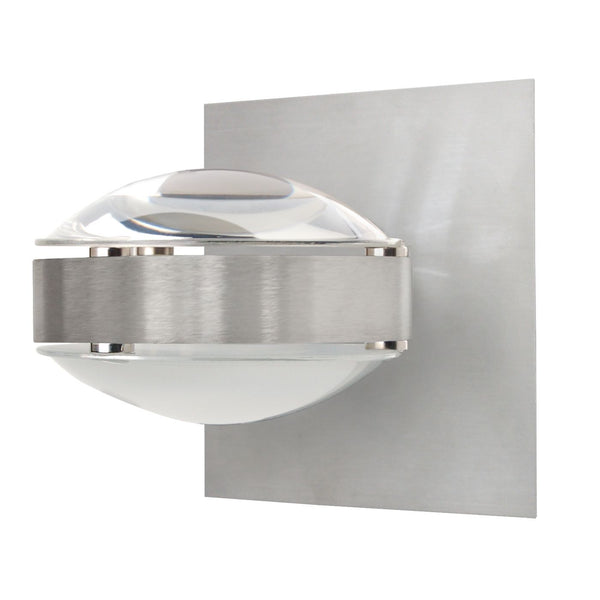Besa - OPTOS1W-CLFR-BA - One Light Wall Sconce - Optos - Brushed Aluminum from Lighting & Bulbs Unlimited in Charlotte, NC
