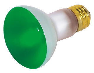 50 Watt R20 Incandescent, Green, 2000 Average rated hours, Medium base, 130 Volt Light Bulb by Satco