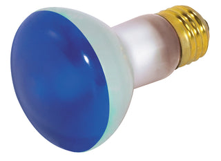 50 Watt R20 Incandescent, Blue, 2000 Average rated hours, Medium base, 130 Volt Light Bulb by Satco