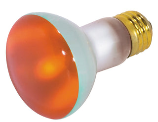 50 Watt R20 Incandescent, Amber, 2000 Average rated hours, Medium base, 130 Volt Light Bulb by Satco