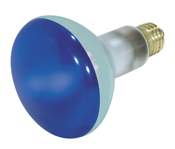 75 Watt BR30 Incandescent, Blue, 2000 Average rated hours, Medium base, 130 Volt Light Bulb by Satco