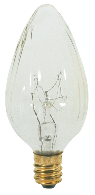15 Watt F10 Incandescent, Clear, 1500 Average rated hours, 110 Lumens, Candelabra base, 120 Volt Light Bulb by Satco