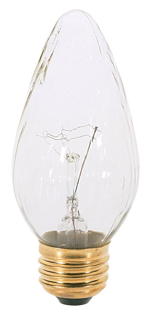 25 Watt F15 Incandescent, White, 1500 Average rated hours, 160 Lumens, Medium base, 120 Volt Light Bulb by Satco