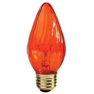 25 Watt F15 Incandescent, Amber, 1500 Average rated hours, Medium base, 120 Volt Light Bulb by Satco