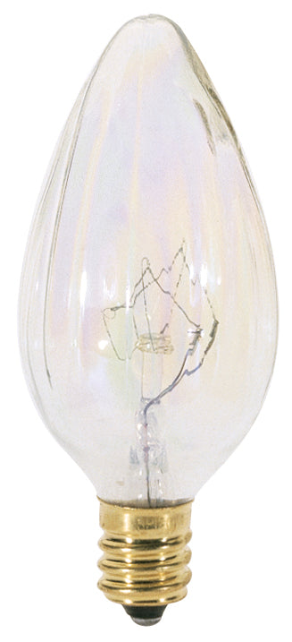 25 Watt F10 Incandescent, Aurora, 1500 Average rated hours, 190 Lumens, Candelabra base, 120 Volt Light Bulb by Satco