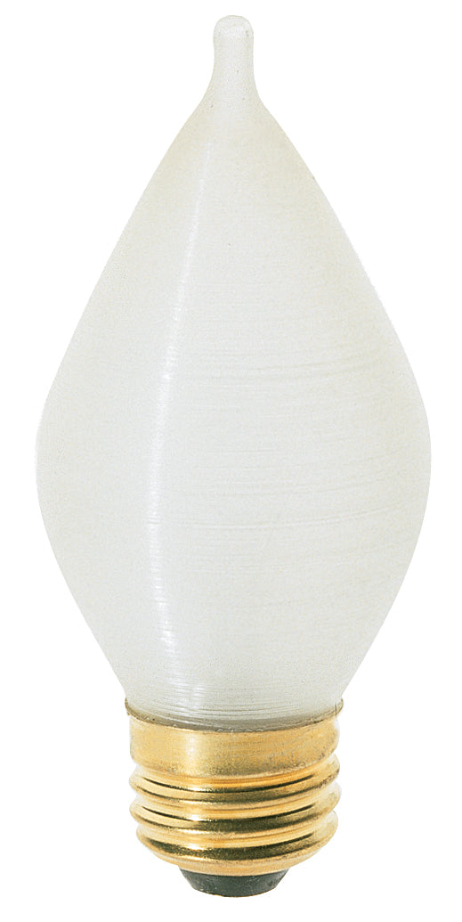 25 Watt C15 Incandescent, Spun White, 4000 Average rated hours, 160 Lumens, Medium base, 120 Volt Light Bulb by Satco