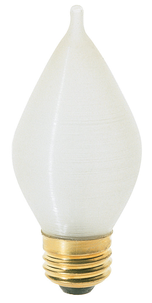 40 Watt C15 Incandescent, Spun White, 4000 Average rated hours, 316 Lumens, Medium base, 120 Volt Light Bulb by Satco