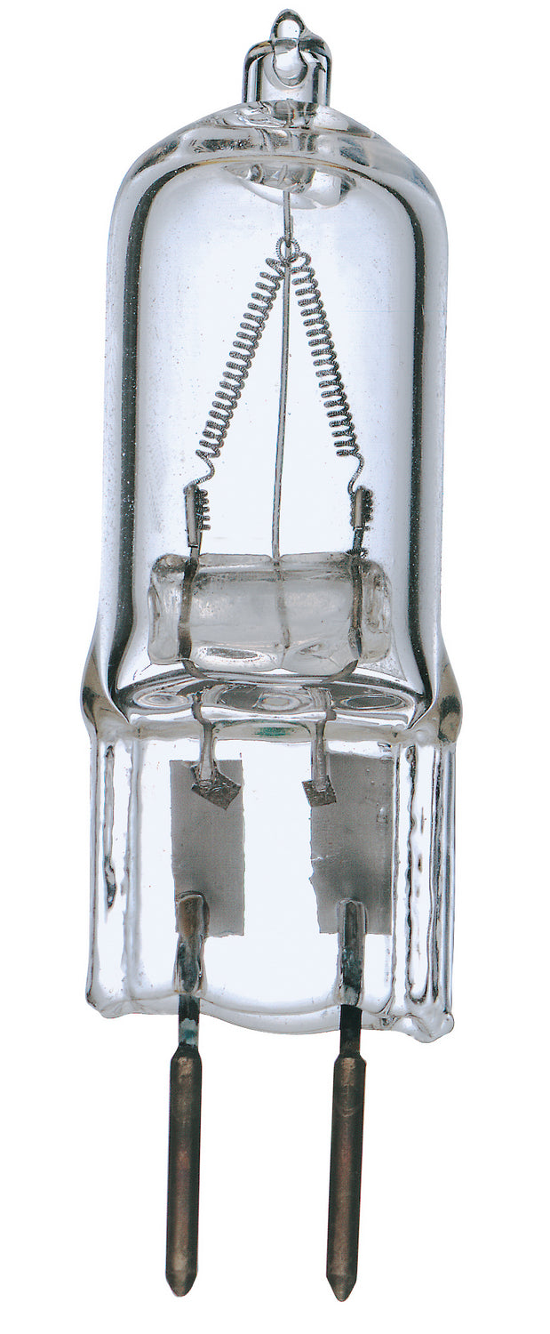 35 Watt, Halogen, T4, Clear, 2000 Average rated hours, 380 Lumens, Bi Pin GY6.35 base, 120 Volt, Carded Light Bulb by Satco