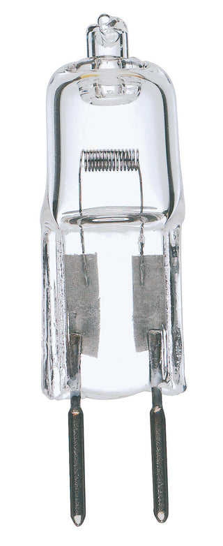 50 Watt, Halogen, T4, Clear, 2000 Average rated hours, 900 Lumens, Bi Pin GY6.35 base, 12 Volt, 2-Card Light Bulb by Satco