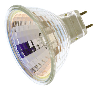 20 Watt, Halogen, MR16, Clear, 2000 Average rated hours, Bi Pin G8 base, 120 Volt, Carded Light Bulb by Satco