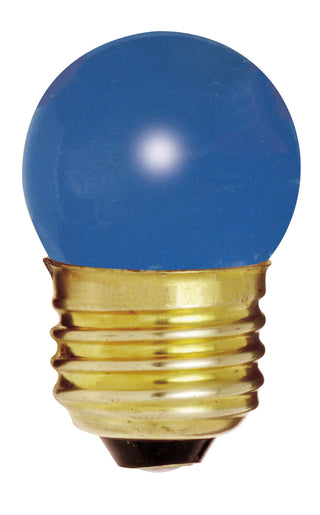 7.5 Watt S11 Incandescent, Ceramic Blue, 2500 Average rated hours, Medium base, 120 Volt Light Bulb by Satco