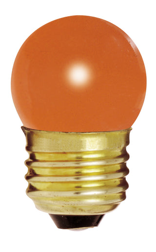 7.5 Watt S11 Incandescent, Ceramic Orange, 2500 Average rated hours, Medium base, 120 Volt Light Bulb by Satco