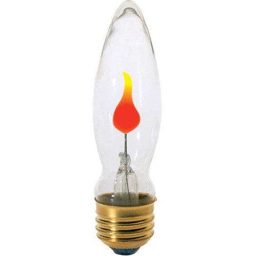 3 Watt CA9 Incandescent, Clear, 1000 Average rated hours, Medium base, 120 Volt, Carded Light Bulb by Satco