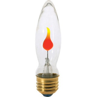 3 Watt CA9 Incandescent, Clear, 1000 Average rated hours, Medium base, 120 Volt, Carded Light Bulb by Satco