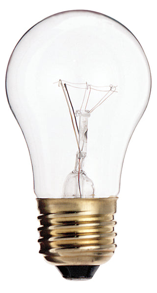 25 Watt A15 Incandescent, Clear, 2500 Average rated hours, 150 Lumens, Medium base, 130 Volt Light Bulb by Satco