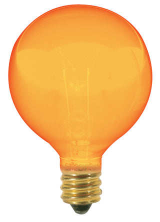 10 Watt G12 1/2 Incandescent, Transparent Amber, 1500 Average rated hours, Candelabra base, 120 Volt Light Bulb by Satco