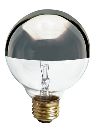 60 Watt G25 Incandescent, Silver Crown, 1500 Average rated hours, 540 Lumens, Medium base, 120 Volt Light Bulb by Satco