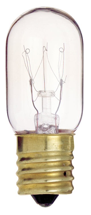 15 Watt T7 Incandescent, Clear, 2500 Average rated hours, 95 Lumens, Intermediate base, 130 Volt Light Bulb by Satco