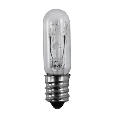 15 Watt T4 1/2 Incandescent, Clear, 1000 Average rated hours, 90 Lumens, Candelabra base, 130 Volt Light Bulb by Satco