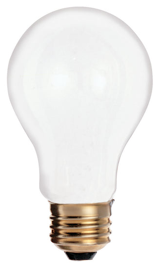 25 Watt A19 Incandescent, Frost, 2500 Average rated hours, 180 Lumens, Medium base, 130 Volt, 2/Pack Light Bulb by Satco