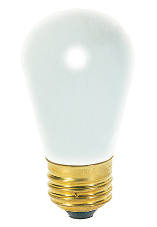 11 Watt S14 Incandescent, Frost, 2500 Average rated hours, 65 Lumens, Medium base, 130 Volt Light Bulb by Satco