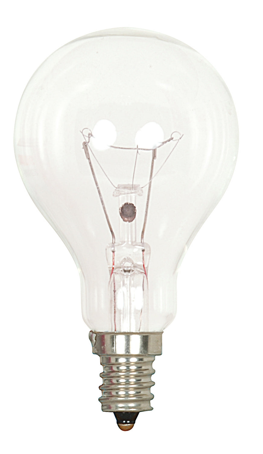 40 Watt A15 Incandescent, Clear, Appliance Lamp, 1000 Average rated hours, 420 Lumens, Candelabra base, 130 Volt Light Bulb by Satco