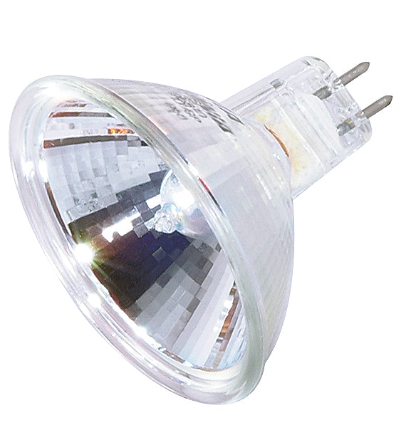 75 Watt, Halogen, MR16, EYF, Lensed, 2000 Average rated hours, Miniature 2 Pin Round base, 12 Volt Light Bulb by Satco