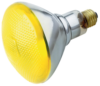 100 Watt BR38 Incandescent, Yellow, 2000 Average rated hours, Medium base, 120 Volt Light Bulb by Satco