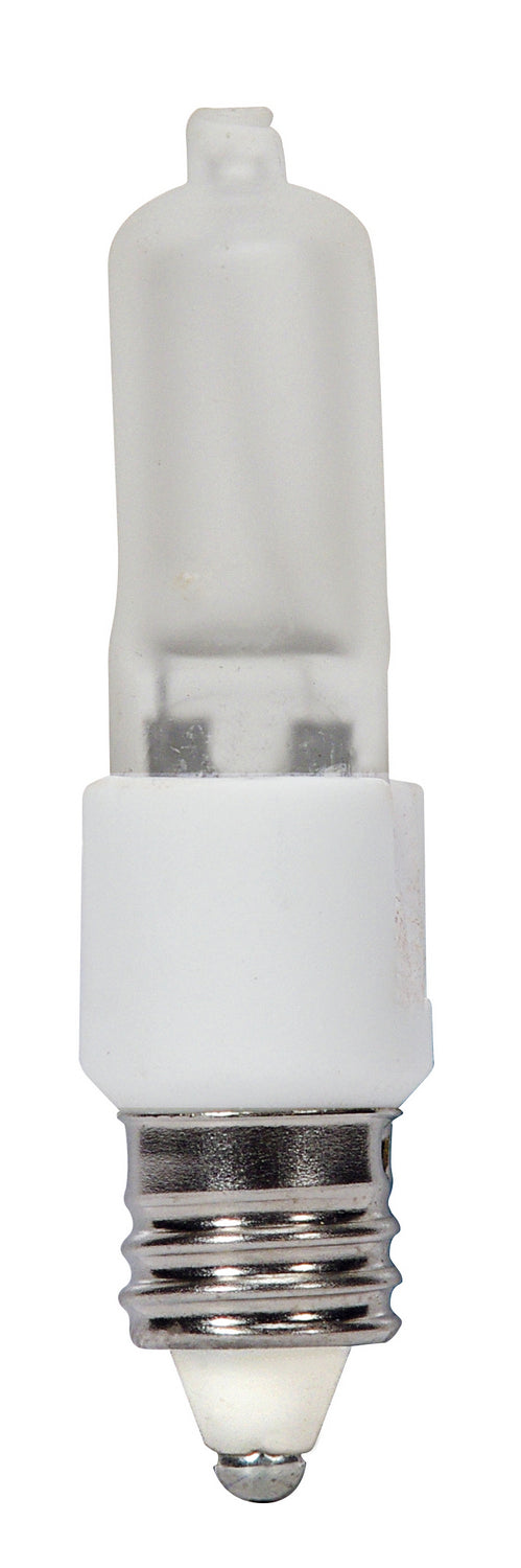 20 Watt, Halogen / Excel, T3, Frosted, 3000 Average rated hours, 200 Lumens, Mini Candelabra base, 120 Volt Light Bulb by Satco