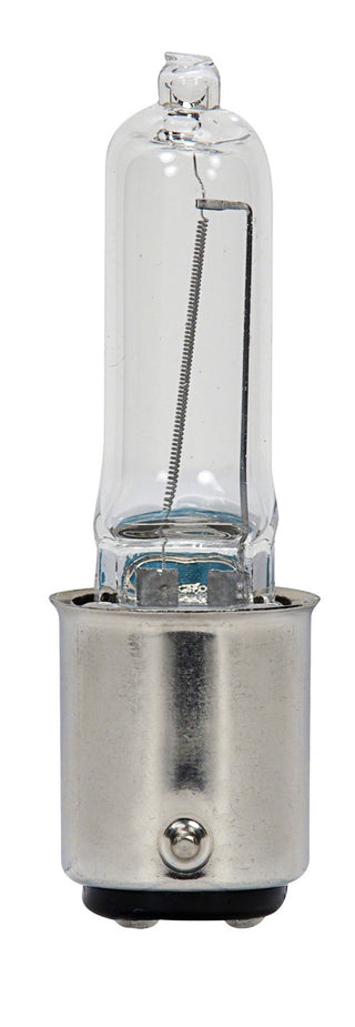 20 Watt, Halogen / Excel, T3, Clear, 3000 Average rated hours, 200 Lumens, DC Bay base, 120 Volt Light Bulb by Satco