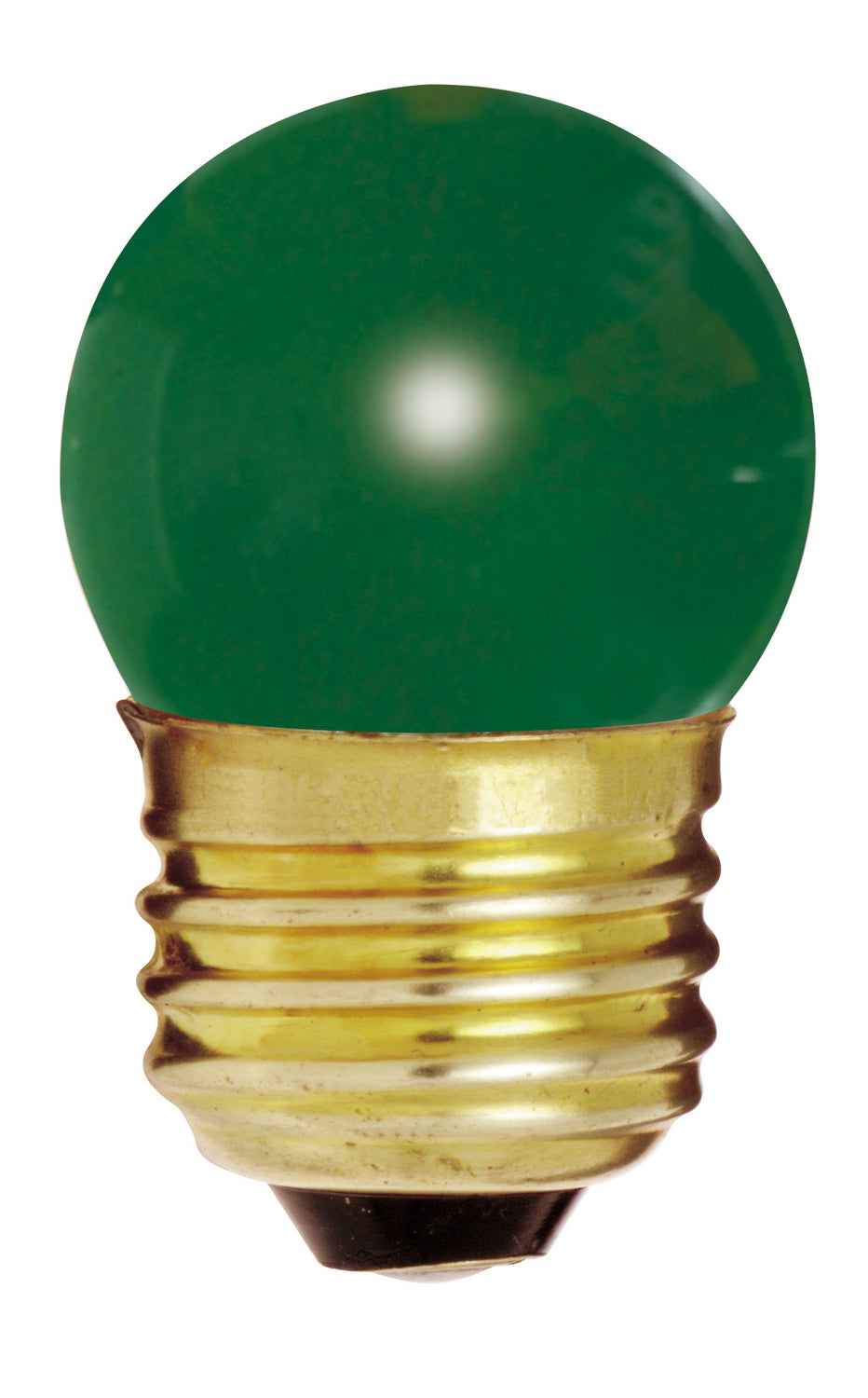 7.5 Watt S11 Incandescent, Ceramic Green, 2500 Average rated hours, Medium base, 120 Volt, Carded Light Bulb by Satco