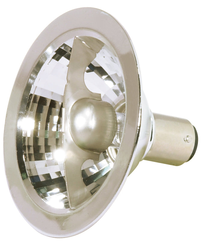 50 Watt, Halogen, AR70, 3000 Average rated hours, DC Bay base, 12 Volt Light Bulb by Satco