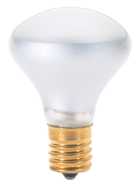 25 Watt R14 Incandescent, Frost, 1500 Average rated hours, 135 Lumens, Intermediate base, 120 Volt, Carded Light Bulb by Satco