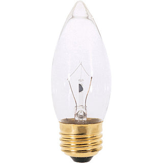 40 Watt B10 Incandescent, Clear, 2000 Average rated hours, 300 Lumens, Medium base, 120 Volt, 2-Card Light Bulb by Satco