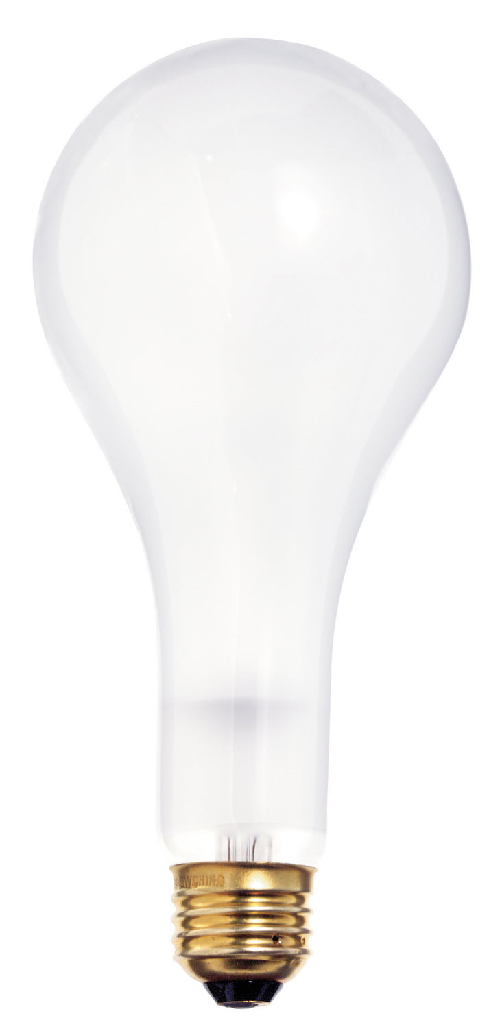 300 Watt PS25 Incandescent, Frost, 5000 Average rated hours, 3600 Lumens, Medium base, 130 Volt Light Bulb by Satco