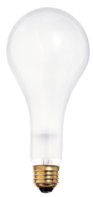 300 Watt PS25 Incandescent, Frost, 5000 Average rated hours, 3600 Lumens, Medium base, 130 Volt Light Bulb by Satco