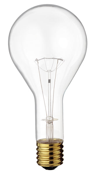 300 Watt PS35 Incandescent, Clear, 2500 Average rated hours, 3600 Lumens, Mogul base, 130 Volt Light Bulb by Satco