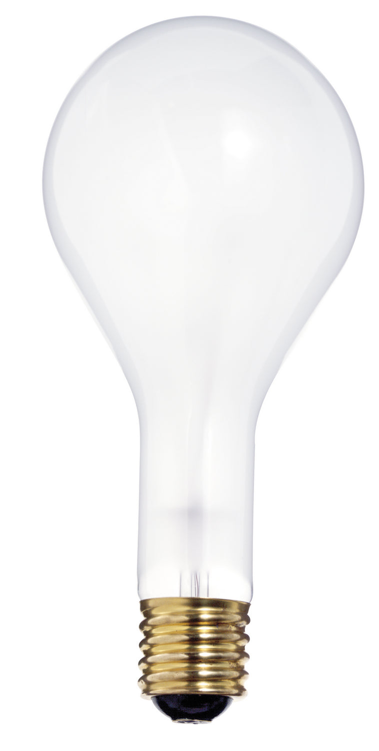 300 Watt PS35 Incandescent, Frost, 2500 Average rated hours, 3600 Lumens, Mogul base, 130 Volt Light Bulb by Satco
