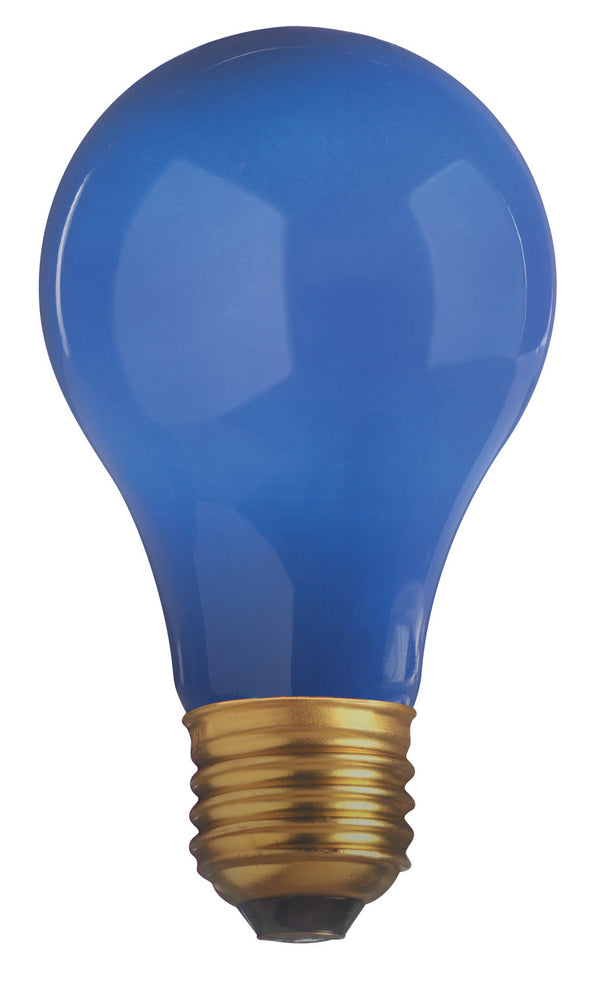 40 Watt A19 Incandescent, Ceramic Blue, 2000 Average rated hours, Medium base, 130 Volt Light Bulb by Satco