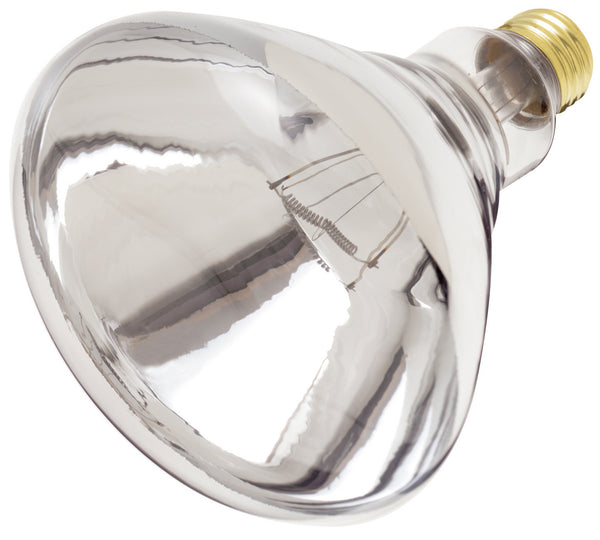 250 Watt R40 Incandescent, Clear Heat, 6000 Average rated hours, Medium base, 120 Volt Light Bulb by Satco