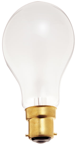 40 Watt A19 Incandescent, Frost, 2500 Average rated hours, 330 Lumens, European Bayonet base, 220 Volt Light Bulb by Satco