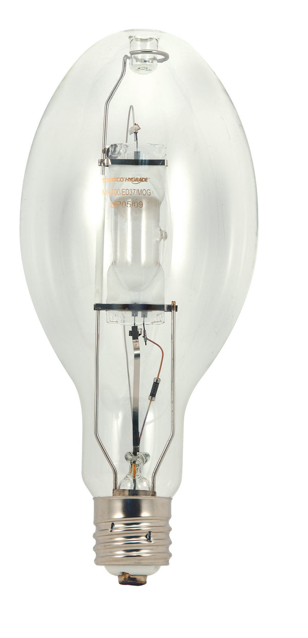 400 Watt, Metal Halide HID, Mogul extended base, ED28, Clear, 65 CRI, 4200K Light Bulb by Satco