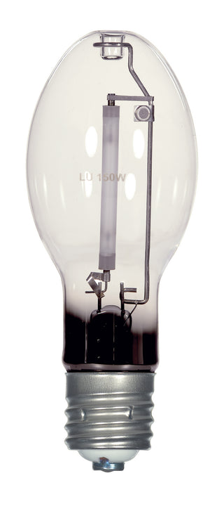 150 Watt, High Pressure Sodium HID, Mogul base, ET23 1/2, Clear, 20 CRI, 2000K Light Bulb by Satco