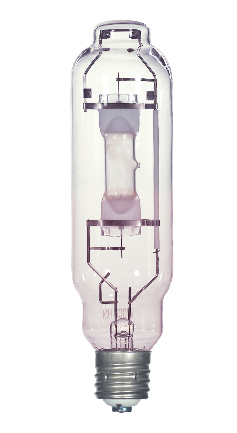 600 Watt, Metal Halide HID, Mogul base, TT76, Clear, 65 CRI, 6500K Light Bulb by Satco