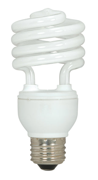 18 Watt, Mini Spiral Compact Fluorescent, 2700K, 82 CRI, Medium base, 120 Volt, 3-pack Light Bulb by Satco