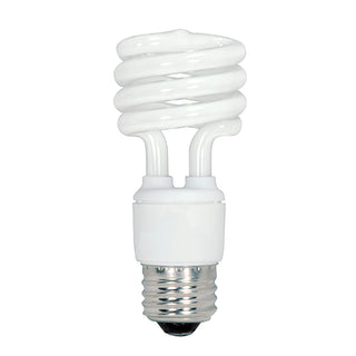 13 Watt, Mini Spiral Compact Fluorescent, 2700K, 82 CRI, Medium base, 120 Volt, 8-pack Light Bulb by Satco