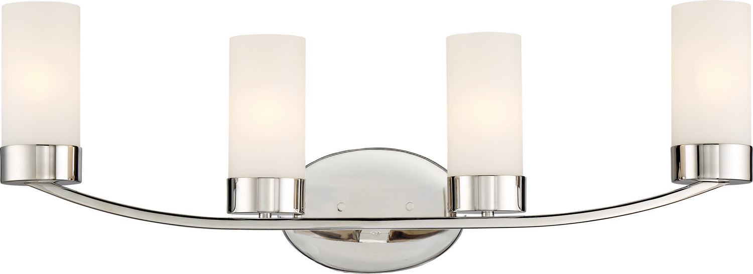 Nuvo Lighting - 60-6224 - Four Light Vanity - Denver - Polished Nickel from Lighting & Bulbs Unlimited in Charlotte, NC